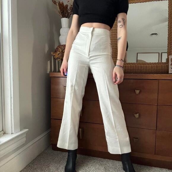 Vintage white high waisted trousers - Picture 3 of 7